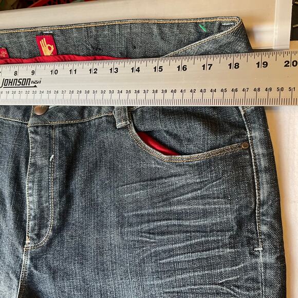 SASSON Women Skinny Leg Shuffle Jeans size 16 Blue Mid Rise Stretch - Picture 2 of 12